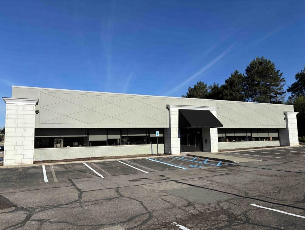 commercial limestone block install in west bloomfield, michigan