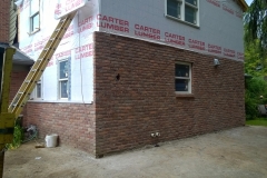 Brick facade on home remodel in Beverly Hills, Michigan