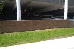 brick wall rebuild for a parking structure in downtown Birmingham, Michigan